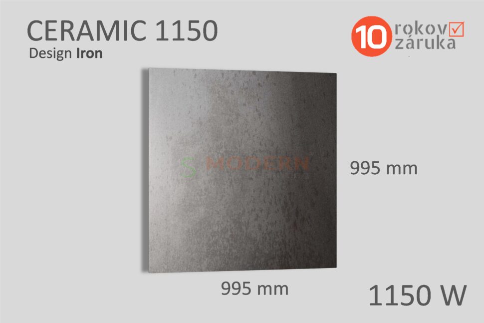 infrapanel smodern ceramic iron 1150W rozmery