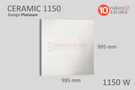 infrapanel smodern ceramic platinum 1150W rozmery