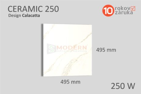 infrapanel smodern ceramic calacatta 250W rozmery