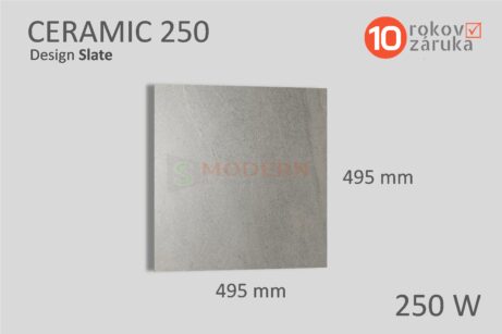 infrapanel smodern ceramic slate 250W rozmery