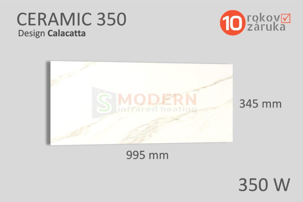 infrapanel smodern ceramic calacatta 350W rozmery