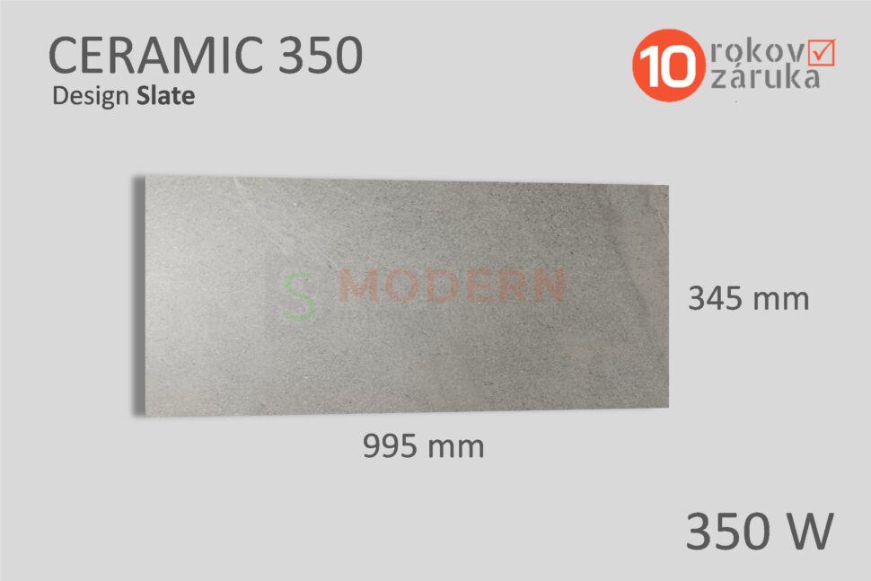 infrapanel smodern ceramic slate 350W rozmery