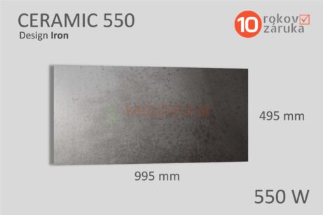 infrapanel smodern ceramic iron 550W rozmery