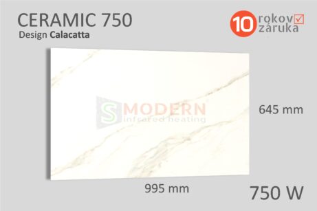 infrapanel smodern ceramic calacatta 750W rozmery