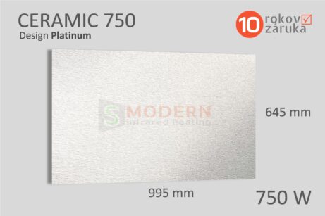 infrapanel smodern ceramic platinum 750W rozmery