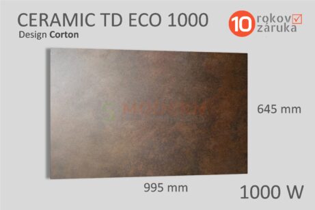 infrapanel smodern ceramic td eco corton 1000W rozmery