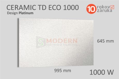 infrapanel smodern ceramic td eco platinum 1000W rozmery