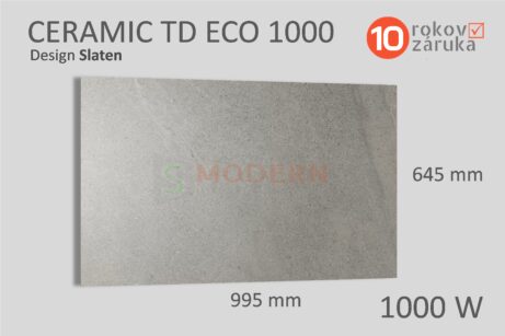 infrapanel smodern ceramic td eco slaten 1000W rozmery