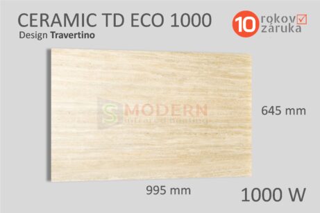 infrapanel smodern ceramic td eco travertino 1000W rozmery