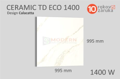 infrapanel smodern ceramic td eco calacatta 1400W rozmery