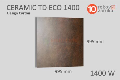 infrapanel smodern ceramic td eco corton 1400W rozmery