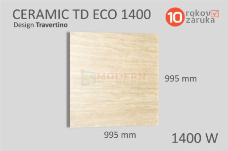 infrapanel smodern ceramic td eco travertino 1400W rozmery
