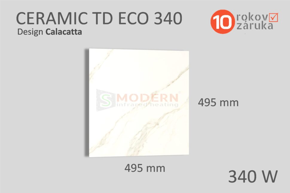infrapanel smodern ceramic td eco calacatta 340W rozmery