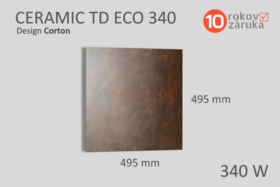 infrapanel smodern ceramic td eco corton 340W rozmery