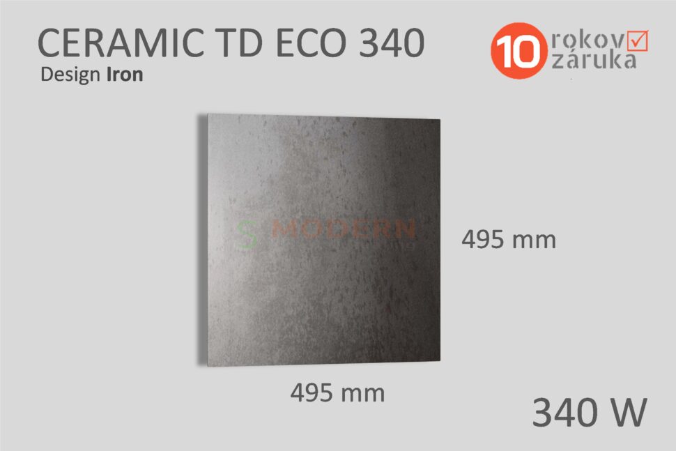 infrapanel smodern ceramic td eco iron 340W rozmery