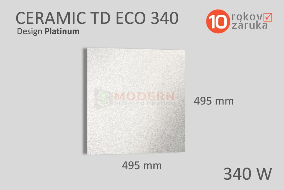 infrapanel smodern ceramic td eco platinum 340W rozmery