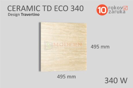 infrapanel smodern ceramic td eco travertino 340W rozmery