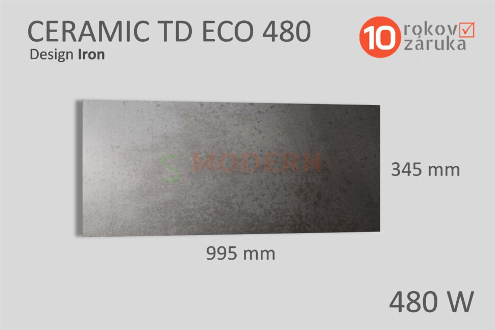 infrapanel smodern ceramic td eco iron 480W rozmery