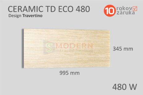 infrapanel smodern ceramic td eco travertino 480W rozmery