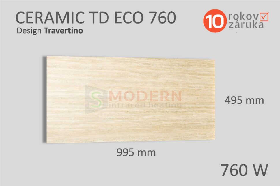 infrapanel smodern ceramic td eco travertino 760W rozmery
